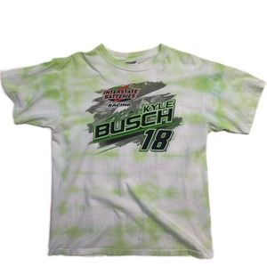 RARE🔥 Kyle Busch Interstate Batteries Official NASCAR LARGE Tie-Dye T-Shirt